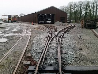 Points leading to the shed back in January