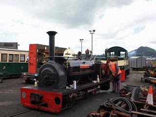 Hugh Napier being steamed in the works yard