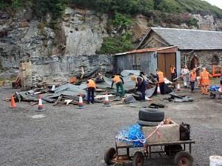 Demolishing the old S&T stores