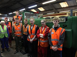 Proud painters in front of Moel y Gest