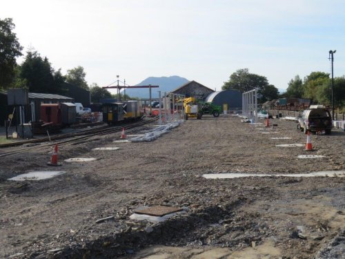 Looking along the site