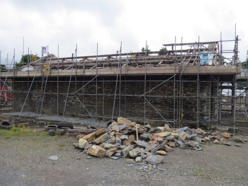To the left, the tin shed used to stand. In the foreground is the route to the coal hole To the left, the tin shed used to stand. In the foreground is the route to the coal hole