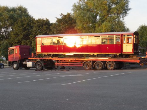 The sun reflects off the vehicle