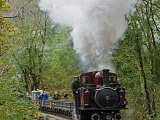 Slate Train departing Tan y Bwlch