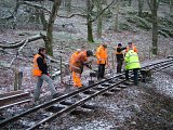 Working on the track