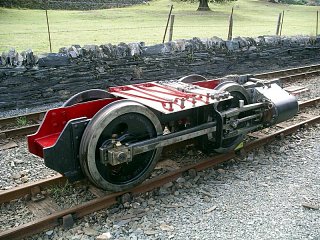 Nearly complete TE bogie at Minffordd
