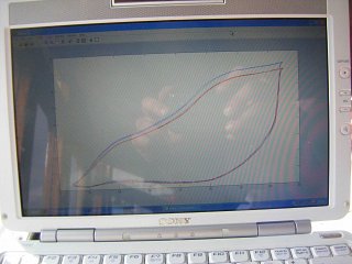 Laptop showing results