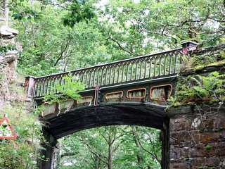 Seen in the Summer of 2015, the bridge looks tired
