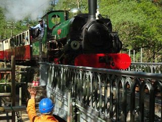 The work on the bridge afforded some good views of the passing trains