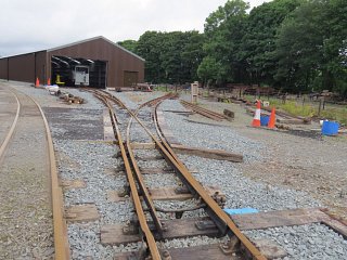 The track fan leading to the waggon tracks shed