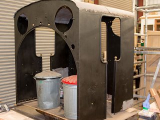 Welsh Pony's cab in the carriage shed