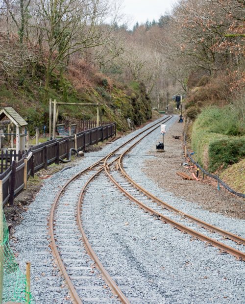 Looking down towards the cutting